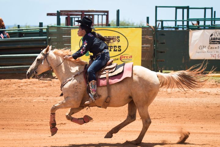 a man riding a horse in the dirt